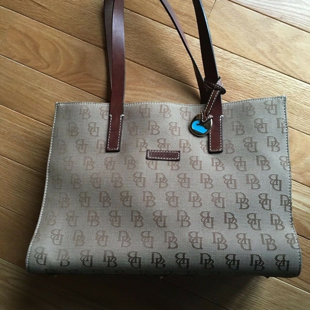 Dooney & Bourke East/West Canvas/leather DB Tote